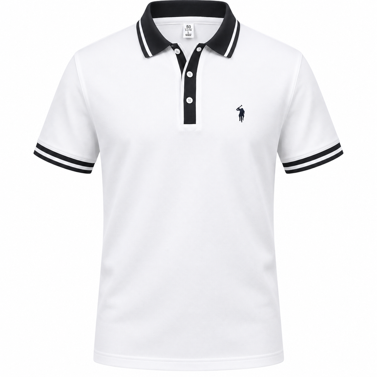 Herren Premium Poloshirt mit Kontrastdetails